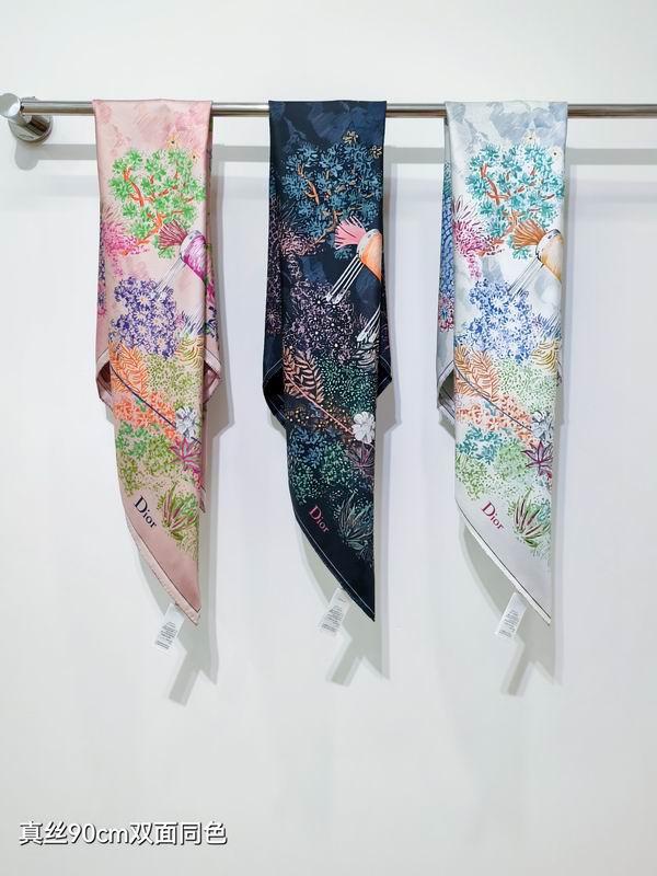 Dior silk scarf 90X90cm E043033